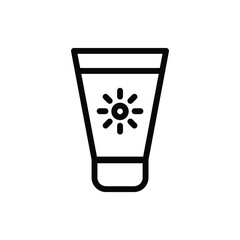 sun block icon vector illustration outline style. summer icon set.