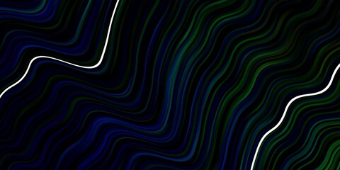 Light Blue, Green vector background with bows. Abstract gradient illustration with wry lines. Pattern for ads, commercials.