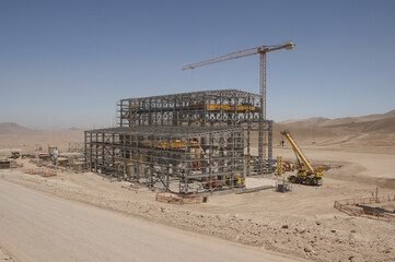 Galpon metalico construccion trabajadores  postes  de electricidad galvanizado estructura metalica...