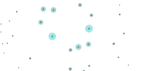 Light Green vector natural layout with flowers.