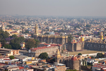 Fototapeta na wymiar An aerial view of the historic district of Mexico City.