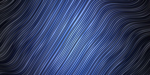Fototapeta premium Light BLUE vector backdrop with bent lines. Colorful abstract illustration with gradient curves. Template for your UI design.