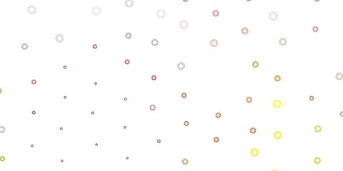 Light red, yellow vector pattern with spheres.