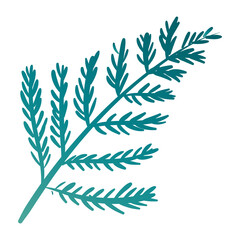 branch with leafs botanical gradient style icon