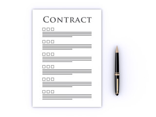 契約書とペン
