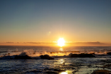 朝日に光る毛あらし