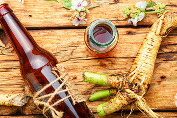 Obraz premium Althaea root in herbal medicine