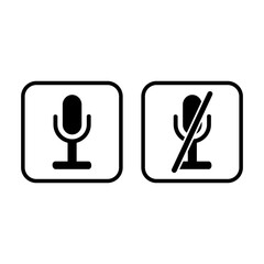 microphone icon vector symbol audio eps 10 isolated illustrations white background 