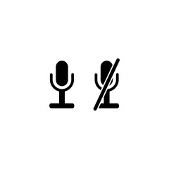 microphone icon vector symbol audio eps 10 isolated illustrations white background 