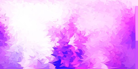 Fototapeta na wymiar Light purple vector triangle mosaic background.