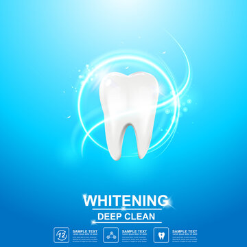 Dental Care and Teeth on Background Vector Concept.