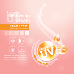 Protection UV Collagen and Whitening for Skincare Products.