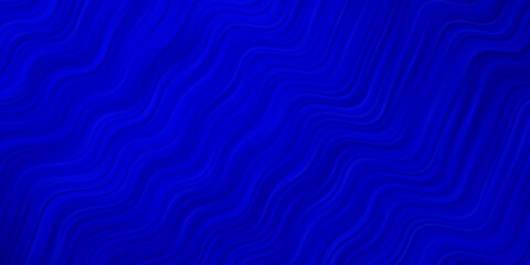 Dark BLUE vector background with curves. Brand new colorful illustration with bent lines. Smart design for your promotions.