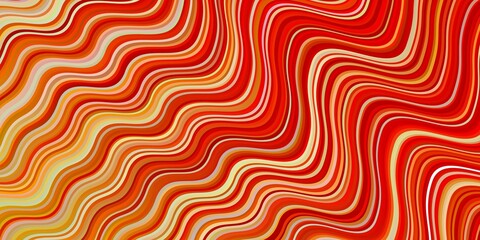 Obraz premium Light Red, Yellow vector backdrop with bent lines.