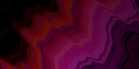 Dark Pink, Yellow vector pattern with lines. Colorful illustration in abstract style with bent lines. Best design for your posters, banners.