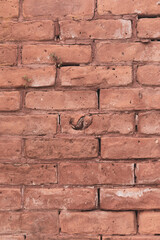 red clay brick pattern close up