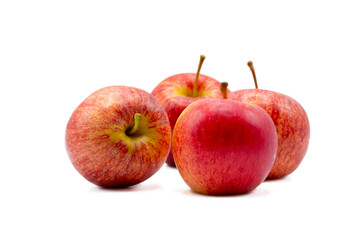 Fresh Gala apple on white background.