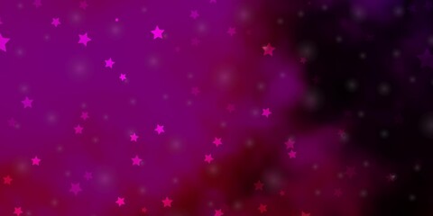 Dark Pink vector texture with beautiful stars. Decorative illustration with stars on abstract template. Pattern for websites, landing pages.