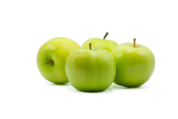 Fresh Green apple on white background.