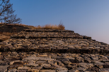 Section of mountain fortress wall