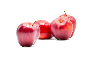 Red apple on white background.