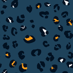 Leopard spots seamless pattern design. Vector illustration background