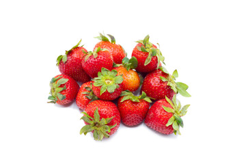 Fresh and delicious strawberry on white background.