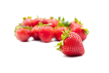 Fresh and delicious strawberry on white background.