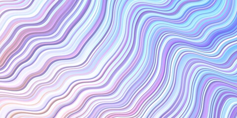 Light Blue, Red vector background with wry lines. Brand new colorful illustration with bent lines. Pattern for busines booklets, leaflets