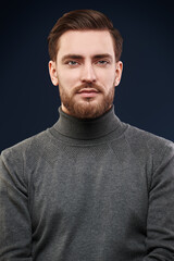 mature man in turtleneck