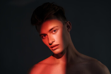 art portrait man in red