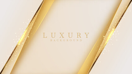 Luxury golden line background mustard shades in 3d abstract style. Illustration from vector about modern template deluxe design.