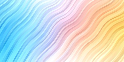 Obraz premium Light Blue, Yellow vector background with bent lines. Colorful geometric sample with gradient curves. Best design for your posters, banners.