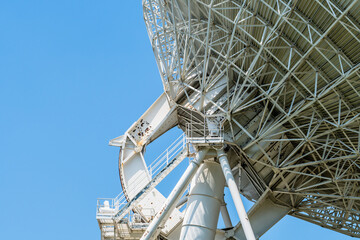 Closeup of radio telescope