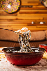 Laghman served in an Uyghur restaurant