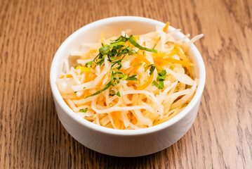 cabbage salad in the bowl