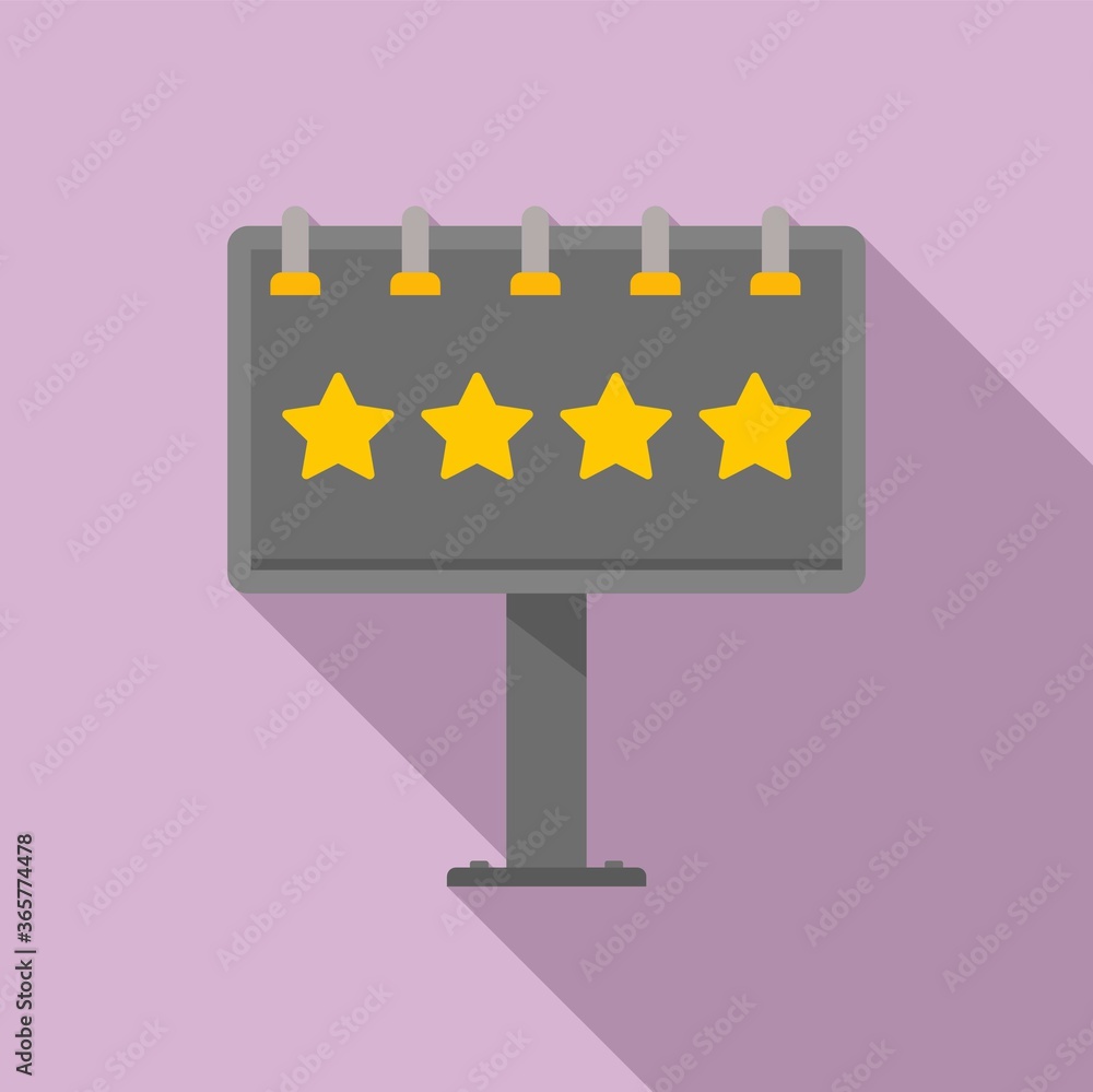 Poster add billboard icon. flat illustration of add billboard vector icon for web design