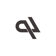 letter q arrow abstract linear logo vector