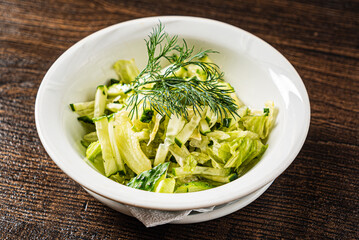 salad with vegetables and herbs