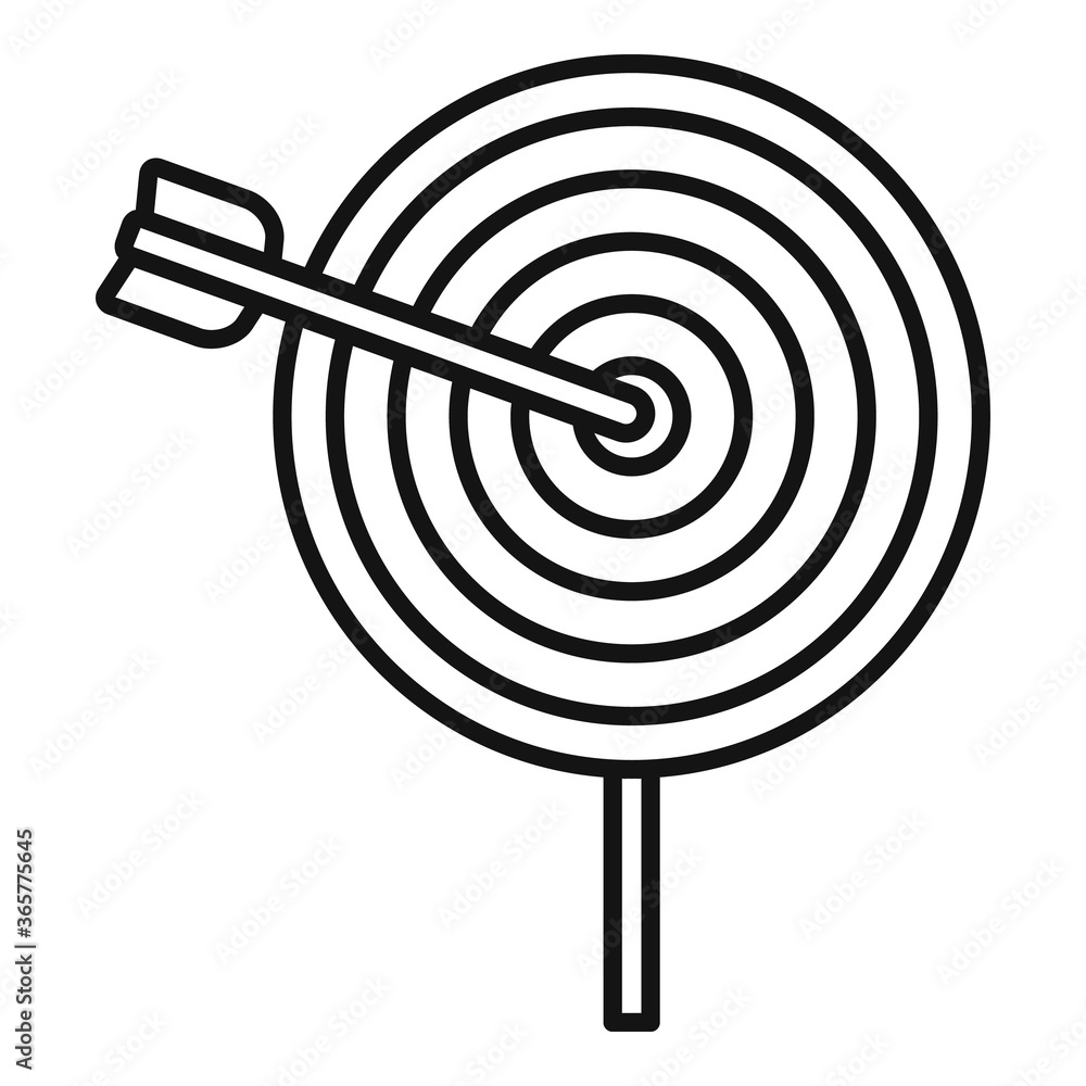 Poster remarketing target icon. outline remarketing target vector icon for web design isolated on white bac