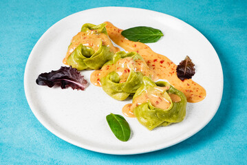 Manti is a type of dumpling popular in most Turkic cuisines,