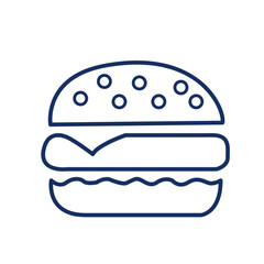 Hamburger Vector Illustration  Black Outline Version for Icon, Symbol, Graphic Resources, and Logo. EPS 10 Editable Stroke