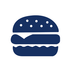 Hamburger Vector Illustration Solid Version Color for Icon, Symbol, Graphic Resources, and Logo. EPS 10 Editable Stroke