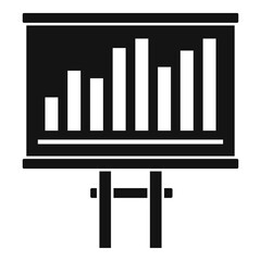 Tax chart bars icon. Simple illustration of tax chart bars vector icon for web design isolated on white background