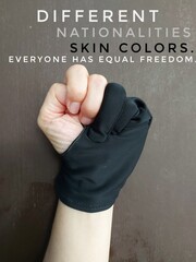 hand with boxing gloves