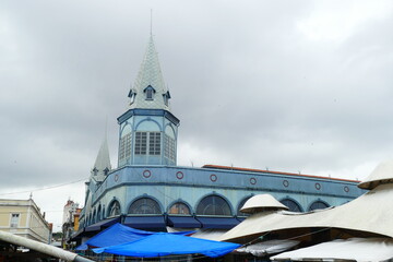 Landmark historic iron meat market Ver-O-Peso (See the Weight) in the city of Belem, federal state of Para, Brazil 