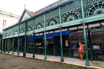 Landmark historic iron meat market Ver-O-Peso (See the Weight) in the city of Belem, federal state...