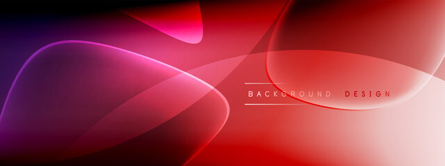 Vector abstract background - liquid bubble shapes on fluid gradient with shadows and light effects. Shiny design template for text