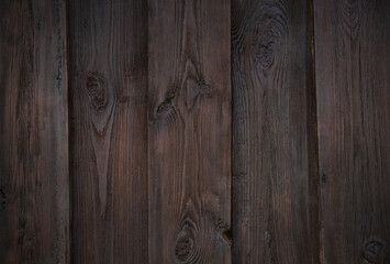 Dark brown black wood texture. Wooden background