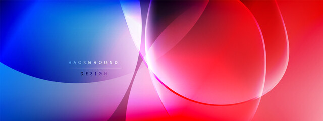 Vector abstract background - liquid bubble shapes on fluid gradient with shadows and light effects. Shiny design template for text